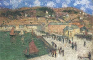 Grand Quay, Fecamp by Gustave Loiseau - Oil Painting Reproduction