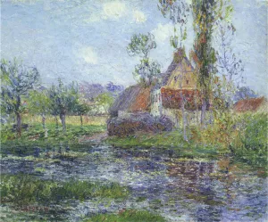 Hendreville by the Eure River by Gustave Loiseau - Oil Painting Reproduction