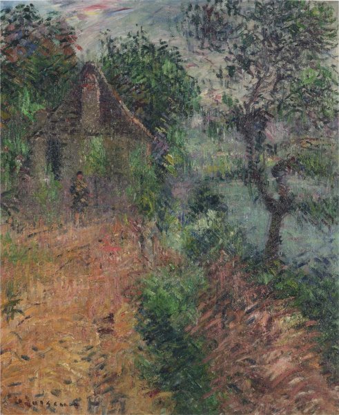 Main Product Photo of House at Beynac Painting by Gustave Loiseau