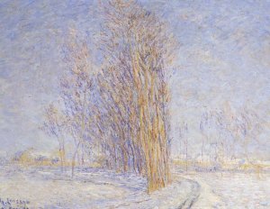 Landscape in Snow Oil painting by Gustave Loiseau