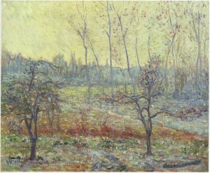 Landscape in Winter with Fog Oil painting by Gustave Loiseau