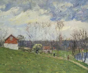 Landscape with House by Gustave Loiseau - Oil Painting Reproduction