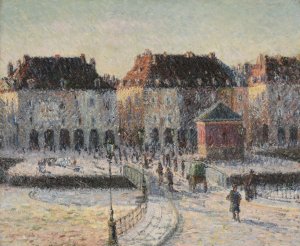 Le pont de la Poissonnerie a Dieppe by Gustave Loiseau Oil Painting