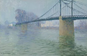 Le Pont Suspendu a Triel by Gustave Loiseau Oil Painting