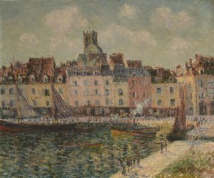 Le Quai Duquesne a Dieppe by Gustave Loiseau Oil Painting