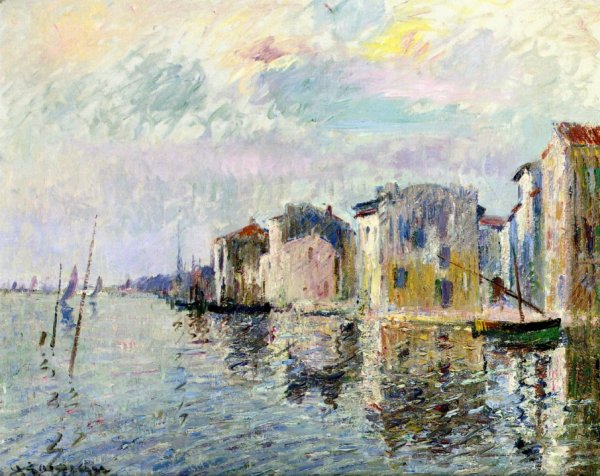 Les Martigues by Gustave Loiseau - Hand-Painted Oil Painting Reproduction