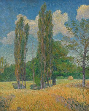 Les Peupliers Oil painting by Gustave Loiseau
