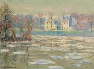 L'oise En Hiver by Gustave Loiseau Oil Painting