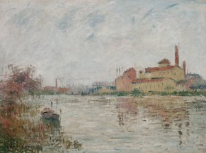 L'Usine au bord de la riviere by Gustave Loiseau Oil Painting