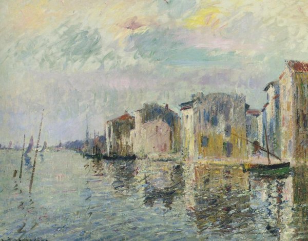 Martigues by Gustave Loiseau - Hand-Painted Oil Painting Reproduction