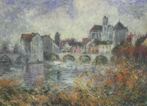 Moret sur Loing en Automne Oil painting by Gustave Loiseau