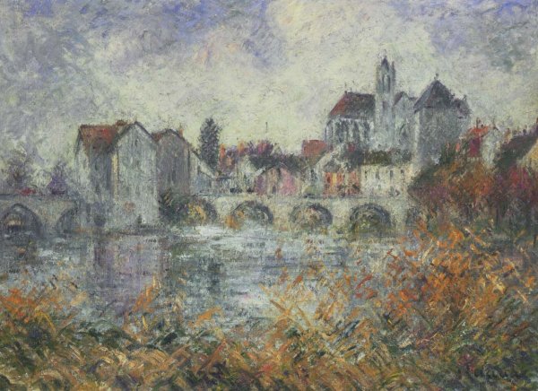 Moret sur Loing en Automne by Gustave Loiseau - Hand-Painted Oil Painting Reproduction