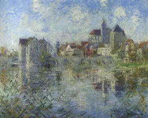 Moret sur Loing et LEglise Oil painting by Gustave Loiseau