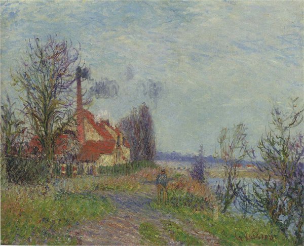 Paper Mill at Port Marly by Gustave Loiseau - Hand-Painted Oil Painting Reproduction