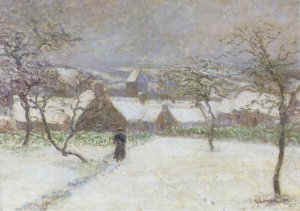 Path in the Snow by Gustave Loiseau Oil Painting