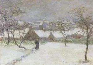 Path in the Snow Oil painting by Gustave Loiseau