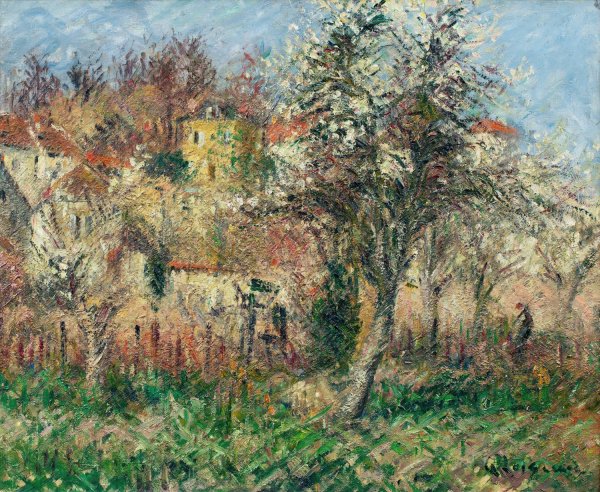 Paysage, environs de Pont-Aven by Gustave Loiseau - Hand-Painted Oil Painting Reproduction