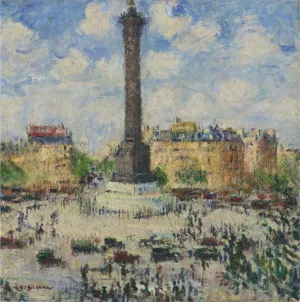 Place de la Bastille by Gustave Loiseau Oil Painting