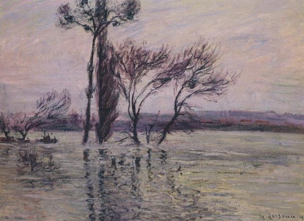Point Ile submerged by Gustave Loiseau - Hand-Painted Oil Painting Reproduction