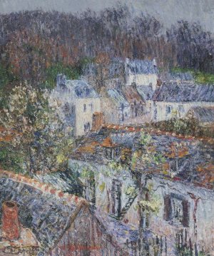 Pont Aven - Rain by Gustave Loiseau Oil Painting