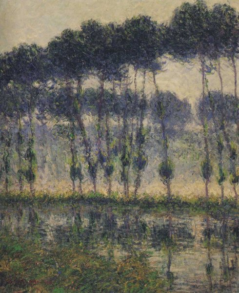 Poplars by the Eure River by Gustave Loiseau - Hand-Painted Oil Painting Reproduction