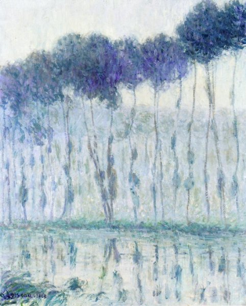 Poplars on the Banks of the Eure by Gustave Loiseau - Hand-Painted Oil Painting Reproduction
