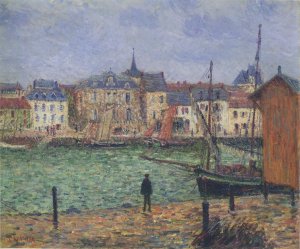 Port Pornic by Gustave Loiseau Oil Painting