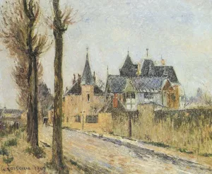 Pothius Quay in Pontoise painting by Gustave Loiseau