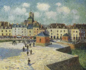 Quay at Dieppe Oil painting by Gustave Loiseau