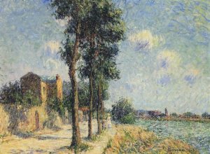 Quay at Pontoise by Gustave Loiseau Oil Painting