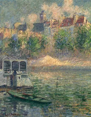 Quay of the Hotel Deville in Paris Oil painting by Gustave Loiseau