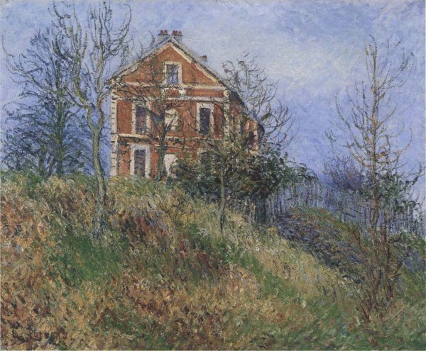Red House near Port Marly by Gustave Loiseau - Hand-Painted Oil Painting Reproduction
