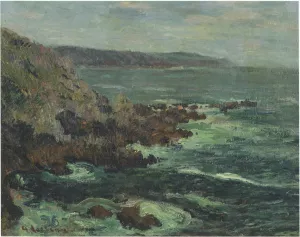 Rock Cliffs by the Sea in Britain Oil painting by Gustave Loiseau