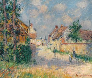 Rue a Saint-Cyr-Du-Vaudreuil by Gustave Loiseau Oil Painting