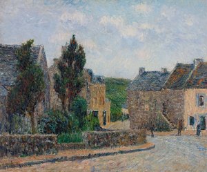Rue a St. Lunaire by Gustave Loiseau Oil Painting