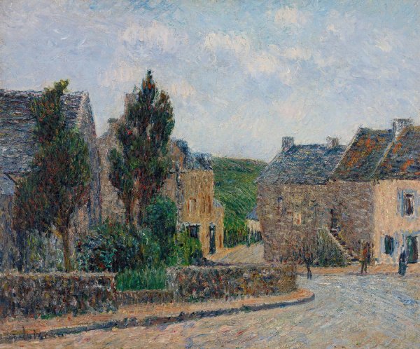 Rue a St. Lunaire  by Gustave Loiseau - Hand-Painted Oil Painting Reproduction