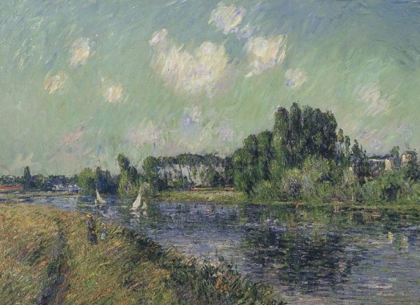 Sails on the Oise by Gustave Loiseau - Hand-Painted Oil Painting Reproduction