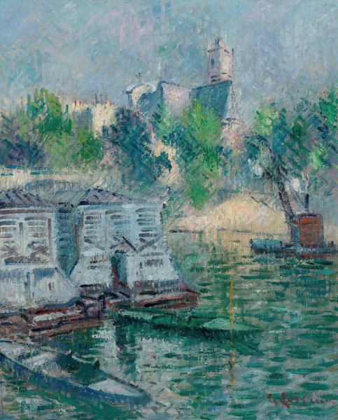 Saint-Gervais, Paris  by Gustave Loiseau - Hand-Painted Oil Painting Reproduction