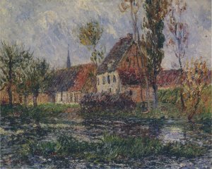 Small Farm by the Eure River Oil painting by Gustave Loiseau