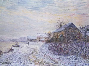 Snow Rifts Near the Seine by Gustave Loiseau - Oil Painting Reproduction