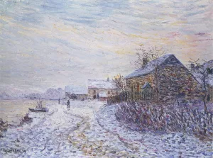Snow Rifts Near the Seine Oil painting by Gustave Loiseau