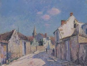 Street in Paris at Ennery painting by Gustave Loiseau