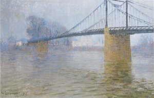 Suspended Bridge at Triel by Gustave Loiseau Oil Painting