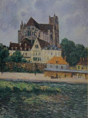The Auxerre Xathedral by Gustave Loiseau Oil Painting