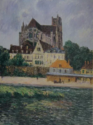 The Auxerre Xathedral by Gustave Loiseau Oil Painting