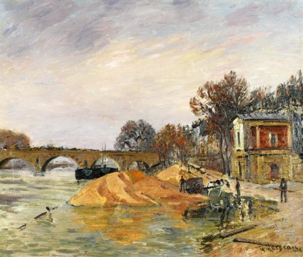 The Pont Marie de Paris by Gustave Loiseau - Hand-Painted Oil Painting Reproduction