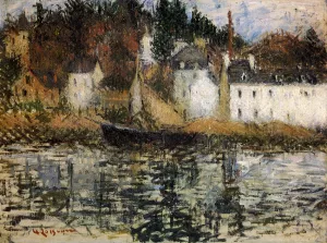 The Quay at Pont Aven by Gustave Loiseau - Oil Painting Reproduction