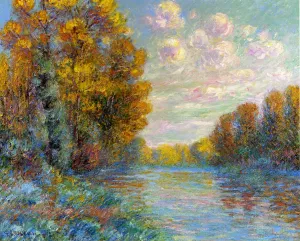 The River in Autumn by Gustave Loiseau - Oil Painting Reproduction