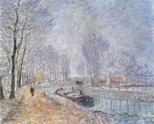 The Seine at Pontoise Oil painting by Gustave Loiseau