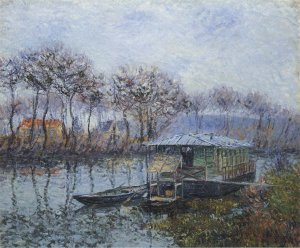 The Seine at Port Marly Oil painting by Gustave Loiseau